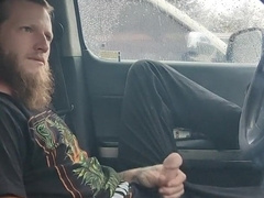 Having a morning smoke and stroke