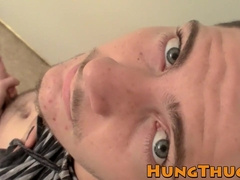 Hung hunk Daniel Delong grabs his big dick and masturbates