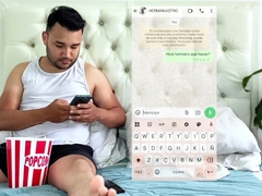 Flick night with my molten stepbrother, real hook-up with stepbrother