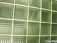 Jock sucks dick in the shower and gets rammed rough