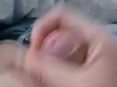 Young fellow jerking until wrecked ejaculation