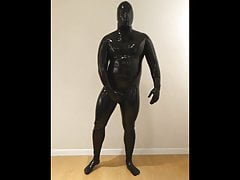 Edging and cumming in full rubber