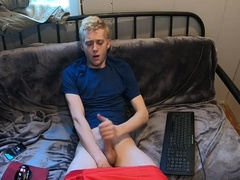 Straight College Guy Jerk +Cum on cam to pay his student 18+ loans