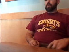 Bearded Bro Public Jerk Off in A Coffee Shop 2