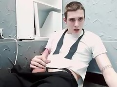 Cute Russian boy jerking off