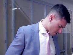 Office worker bangs his boss to get ahead