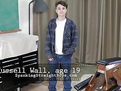19 Year Old Twink Strapped to a Spanking Bench