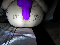 DEEP INSIDE ME WITH MY HUGE PURPLE DILDO