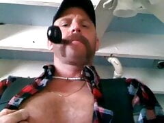 Redneck Daddy Pipe Smoke & Nipple Play