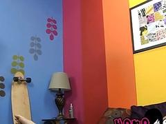 Exotic twink rammed by his blond boyfriend after giving head