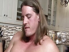 Roommates get a relentless deep and hard blowjob from their subtenant