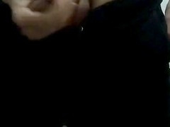 Horny dude wearing sweatpants reveals his hairy body and unveils his throbbing hard cock