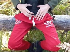 Outdoor jerk with big cock