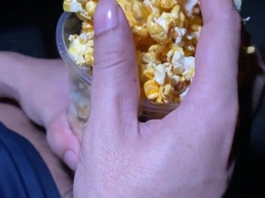 Wank off with popcorn.