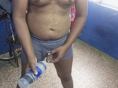 Desi wife from India gives a solo sensual massage to a guy