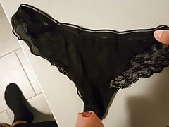 Cuming over sexy panties then shredder them