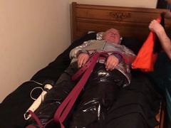 Jun 14 2022 - Rubber Boy Gets Tied Up & Breath Controlled In Silver Nylon