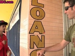 Dark-skinned bottom guy picked up and climaxes after interracial amateur anal hookup