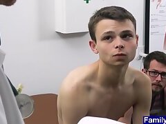 Twink gets his hole checked and fucked by the doctor