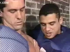 Burly football players have an orgy