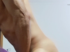 Most splendid butt-hole of the world throbbing after a excellent cum-shot screwing sofa