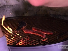 An explosive outdoor shagging at night with Paul Delay & Robin Castel