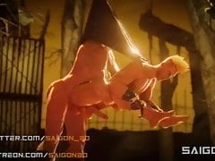 Pyramid head and fortnite guy