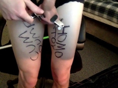 Sissy Fag Boi used as a notepad breezy