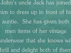 Two men play with Vintage Ladies Nylon Underwear and cum 2