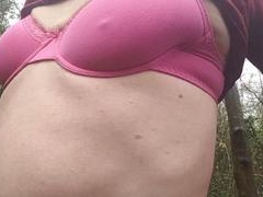 Outdoor relaxation in lingerie with a small cock dude on a mature woman