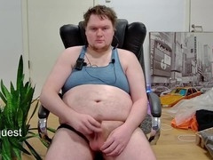 Mature femboy enjoys high-definition videos while showing off big ass on cam