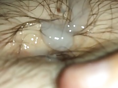 Wanking and cumming in Panties