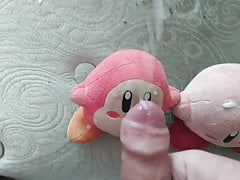 Cumming on Kirby & Waddle Dee plush