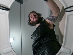 Pissing verbal master drink, human toilet, say thank you sir