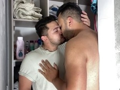 Gay hard, step dad and step son, interracial bareback