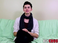 Large dicked twinkie Alex Aria milks his uncontrollable smash stick