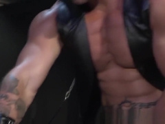 Muscular hunks enjoy BDSM torment and anal fucking