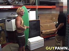 Pawn brokers pounding surfers sweet ass in the back room