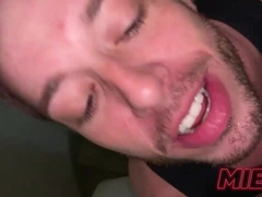 8 jets of spunk in the gullet, deep throat on the stairs of my house.