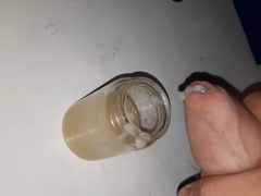 35 Cumshots / Completely Filling My Jar With Cum!