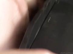 Blonde man slut sucks a wang at the glory hole