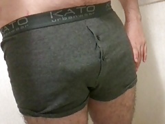 pissing self in bathroom
