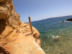 Wow, my moans! Nutting with my selfie stick while snorkeling made me bellow like never before