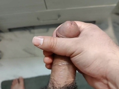 Toying with my rod after getting home from work