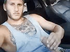 Horny hunks in car 22