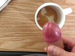 Jerking off good on a quick coffee break