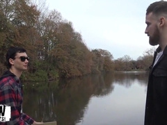 Small teenager 18+ Eats Backside Before Being Knocked Off By Beefy Bear