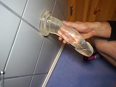 Assfucked by my new clear dildo 23 X 6-8cm