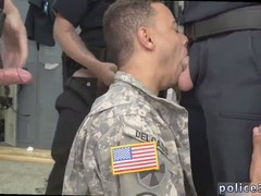 Interracial gay action in uniforms
