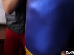 Superman Dominates Bad Guy Cosplay Chastity! 9 Min With Dante Colle, Del Ray And Michael Del Ray
